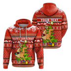 (Custom Personalised) Australia Christmas Kangaroo Aboriginal Pattern Hoodie - LT2