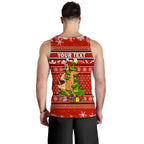 (Custom Personalised) Australia Christmas Kangaroo Aboriginal Pattern Men Tank Top - LT2