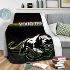 (Custom Personalised) Black Panthers Rugby League Aboriginal Blanket - LT2