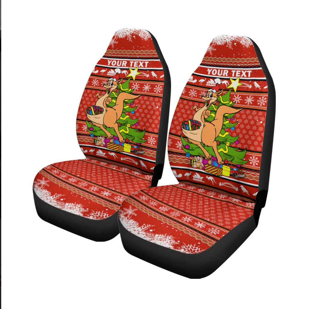 (Custom Personalised) Australia Christmas Kangaroo Aboriginal Pattern Car Seat Covers - LT2