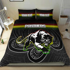 (Custom Personalised) Black Panthers Rugby League Aboriginal Bedding Set - LT2