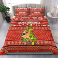 (Custom Personalised) Australia Christmas Kangaroo Aboriginal Pattern Bedding Set - LT2