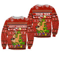 Australia Christmas Kangaroo Aboriginal Pattern