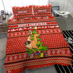 (Custom Personalised) Australia Christmas Kangaroo Aboriginal Pattern Bedding Set - LT2
