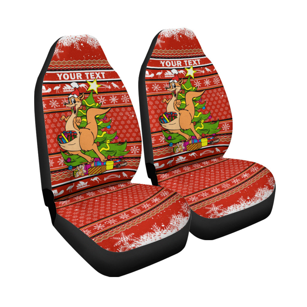 (Custom Personalised) Australia Christmas Kangaroo Aboriginal Pattern Car Seat Covers - LT2