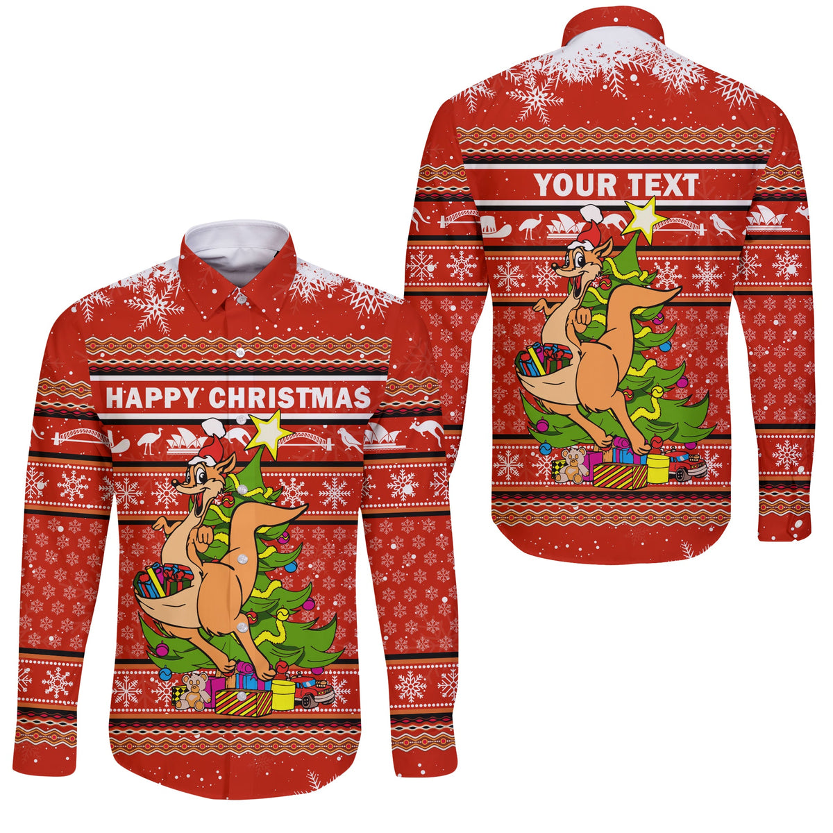  Australia Christmas Kagaroo Aboriginal Pattern