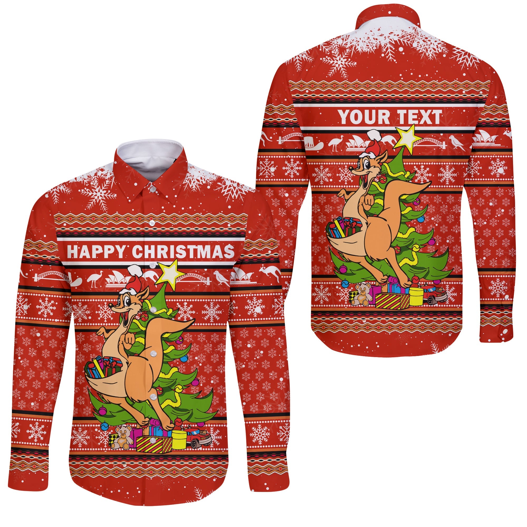  Australia Christmas Kagaroo Aboriginal Pattern