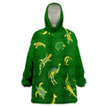 custom-personalised-aboriginal-art-animals-australia-version-green-wearable-blanket-hoodie