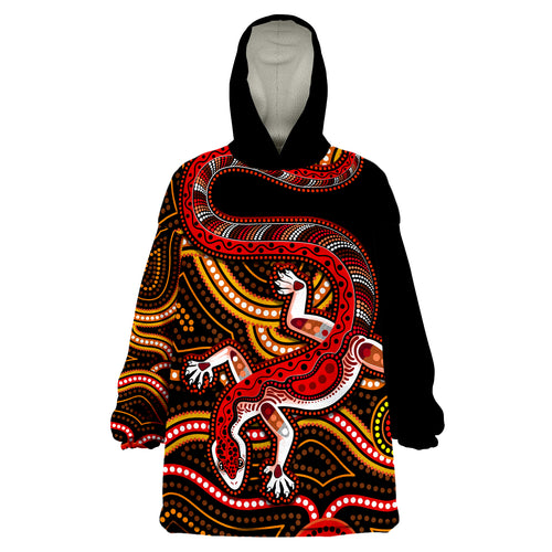 custom-personalised-aboriginal-art-lizard-you-are-number-one-wearable-blanket-hoodie