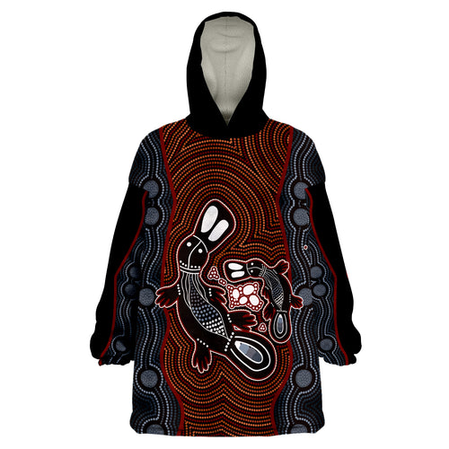 custom-personalised-aboriginal-dot-platypus-victory-wearable-blanket-hoodie