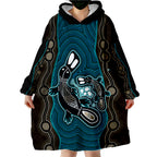 custom-personalised-aboriginal-dot-platypus-victory-version-blue-wearable-blanket-hoodie