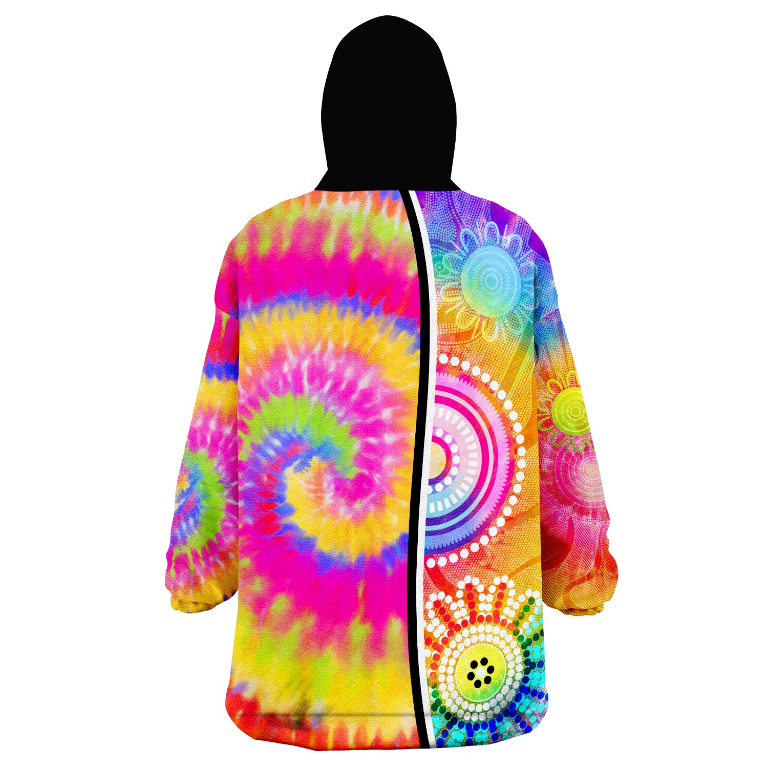 custom-personalised-australia-aboriginal-colorful-tie-dye-wearable-blanket-hoodie