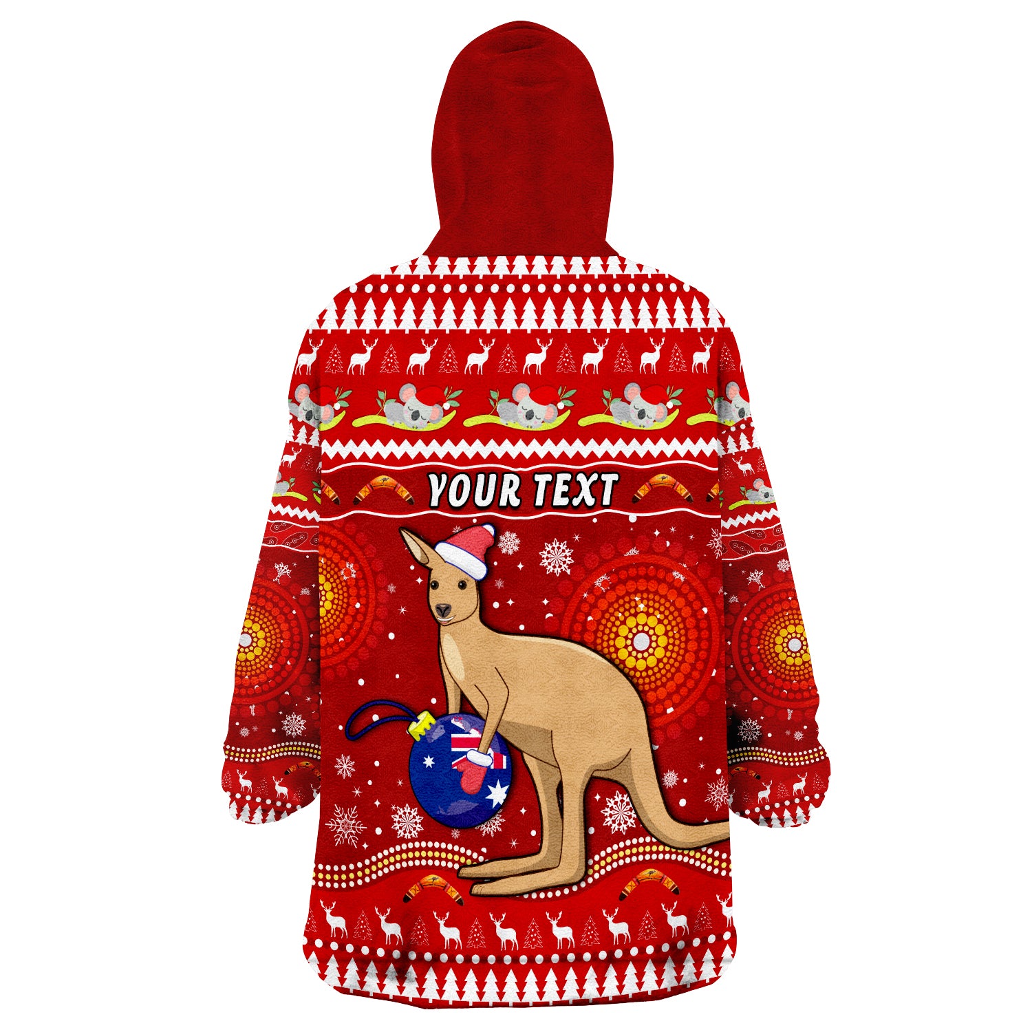custom-personalised-australia-christmas-aboriginal-kangaroo-wearable-blanket-hoodie