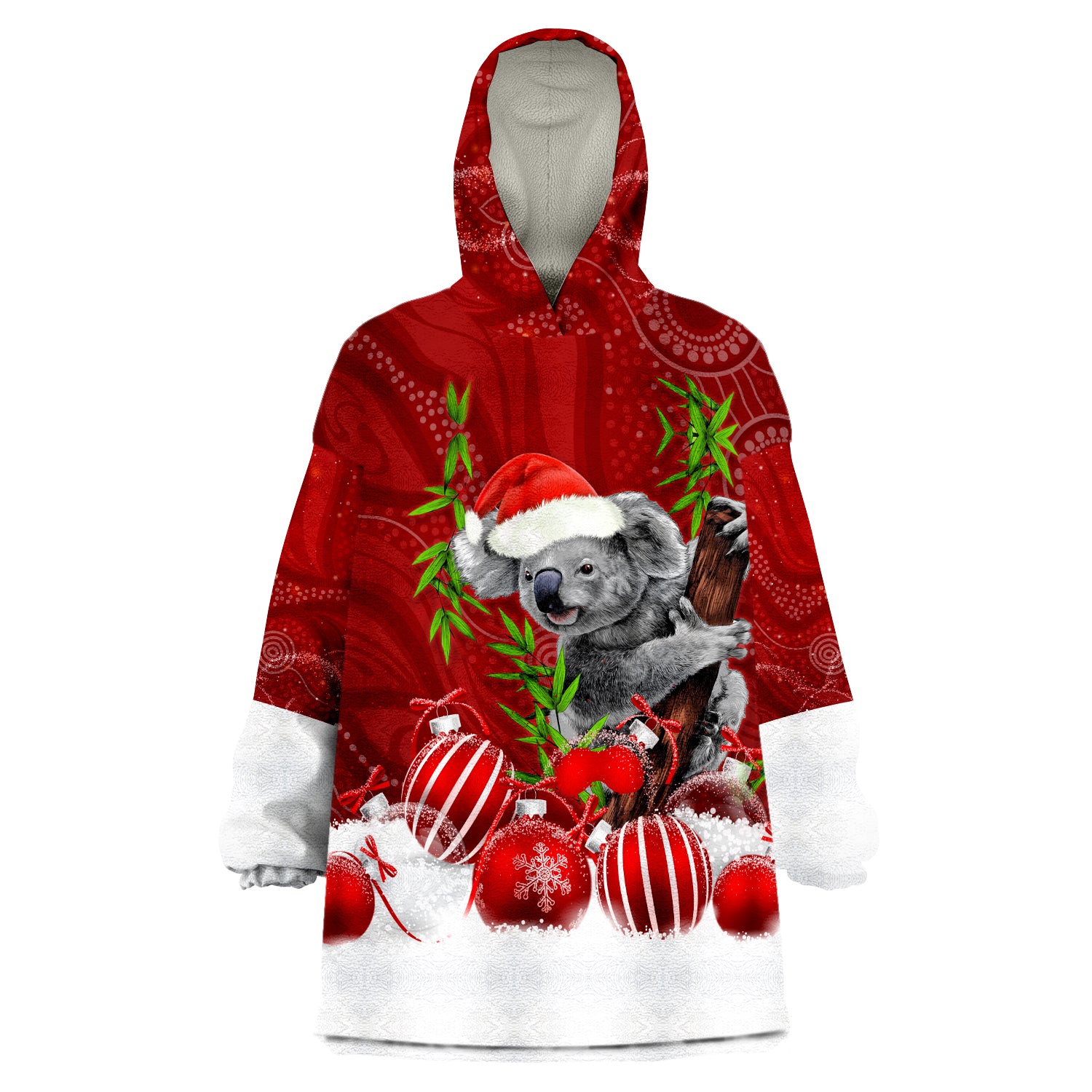 custom-personalised-australia-koala-aboriginal-merry-christmas-wearable-blanket-hoodie