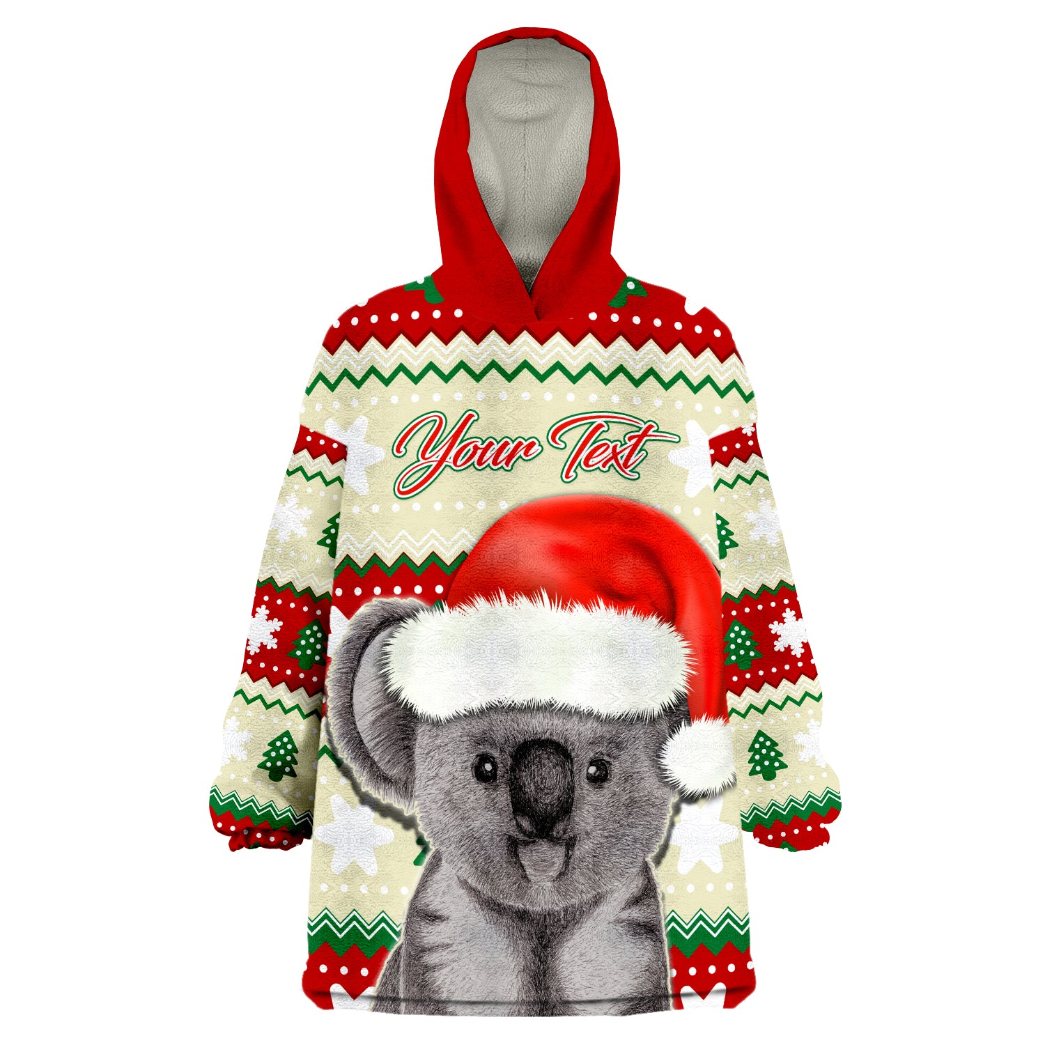 custom-personalised-australia-merry-christmas-koala-lovers-wearable-blanket-hoodie