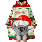 custom-personalised-australia-merry-christmas-koala-lovers-wearable-blanket-hoodie