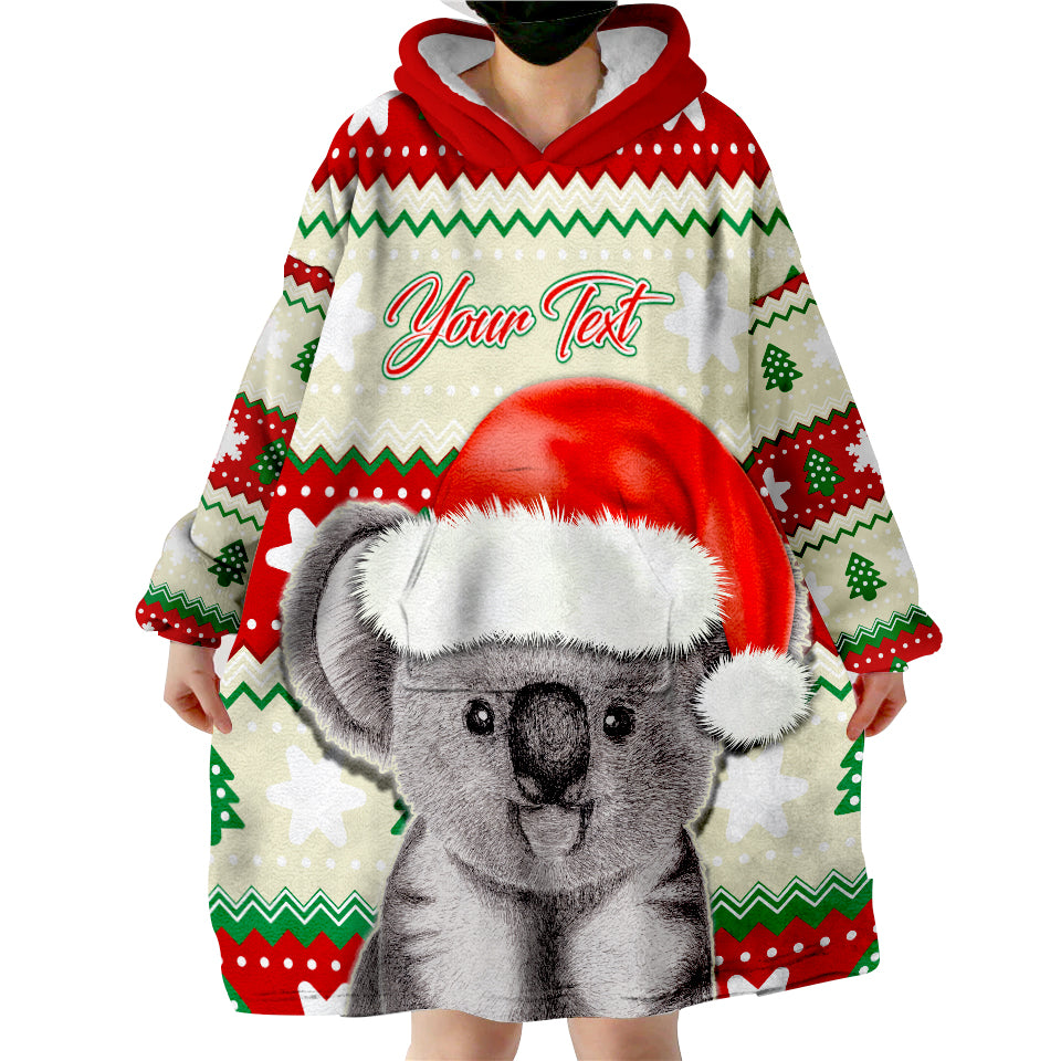 custom-personalised-australia-merry-christmas-koala-lovers-wearable-blanket-hoodie