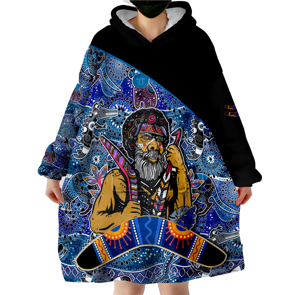 custom-personalised-australian-boomerang-indigenous-australia-blue-graceful-wearable-blanket-hoodie