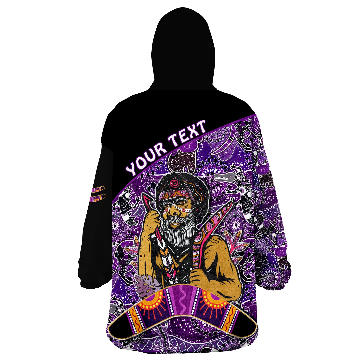 custom-personalised-australian-boomerang-indigenous-australia-purple-graceful-wearable-blanket-hoodie