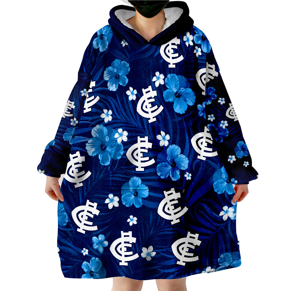 custom-personalised-blues-football-carlton-premiers-tropical-flowers-simple-wearable-blanket-hoodie