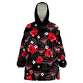custom-personalised-bombers-football-essendon-premiers-tropical-flowers-simple-wearable-blanket-hoodie