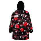 custom-personalised-bombers-football-essendon-premiers-tropical-flowers-simple-wearable-blanket-hoodie