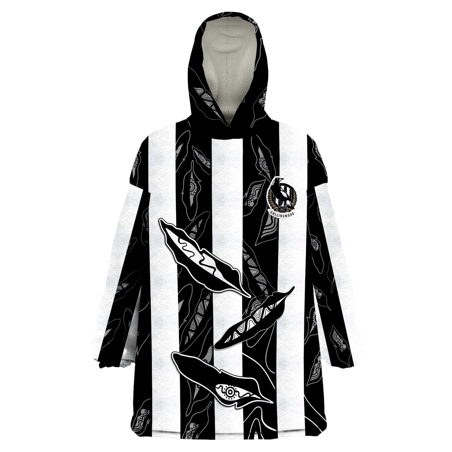 custom-personalised-collingwood-magpies-indigenous-guernsey-no2-version-wearable-blanket-hoodie