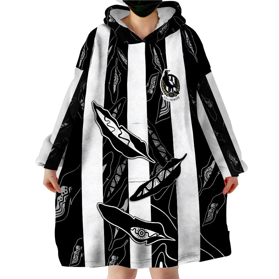 custom-personalised-collingwood-magpies-indigenous-guernsey-no2-version-wearable-blanket-hoodie