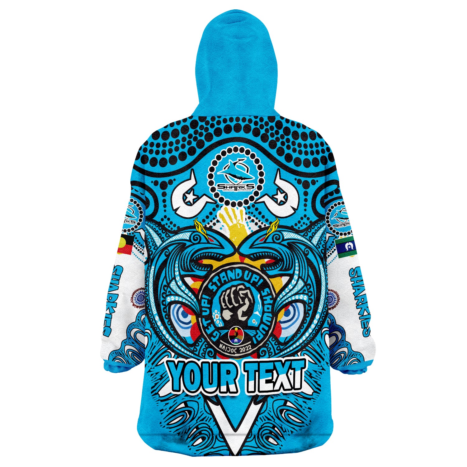 custom-personalised-cronulla-sutherland-sharks-aboriginal-naidoc-week-2022-wearable-blanket-hoodie