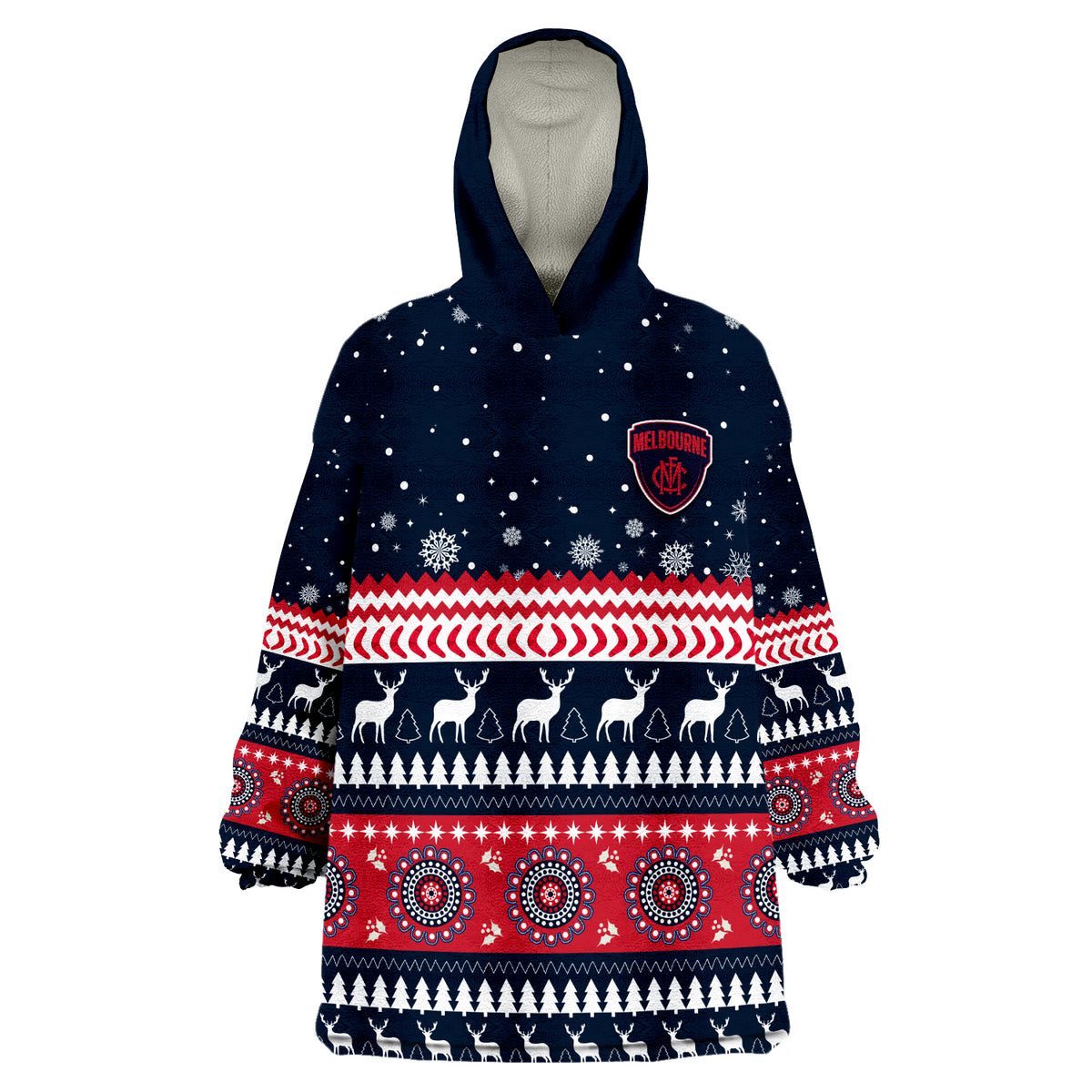 custom-personalised-demons-christmas-indigenous-melbourne-football-wearable-blanket-hoodie