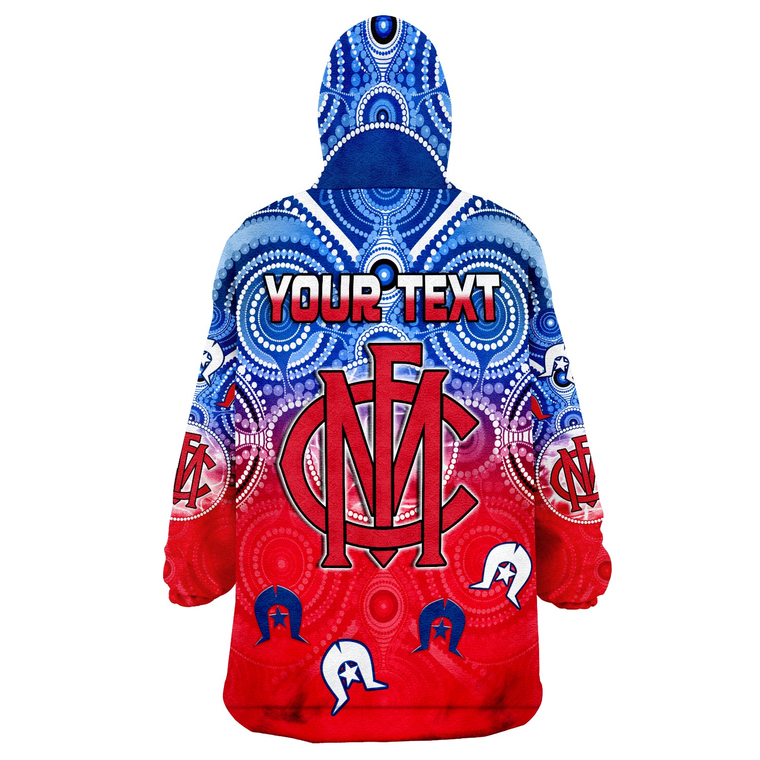 custom-personalised-demons-football-naidoc-week-melbourne-north-melbourne-aboriginal-dhari-wearable-blanket-hoodie