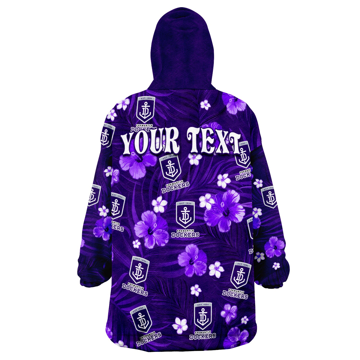 custom-personalised-dockers-football-fremantle-premiers-tropical-flowers-simple-wearable-blanket-hoodie