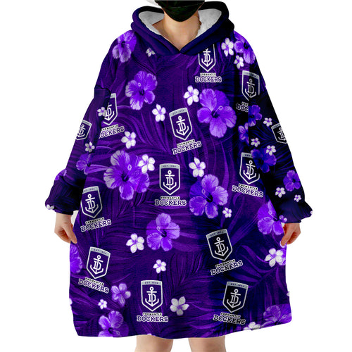 custom-personalised-dockers-football-fremantle-premiers-tropical-flowers-simple-wearable-blanket-hoodie