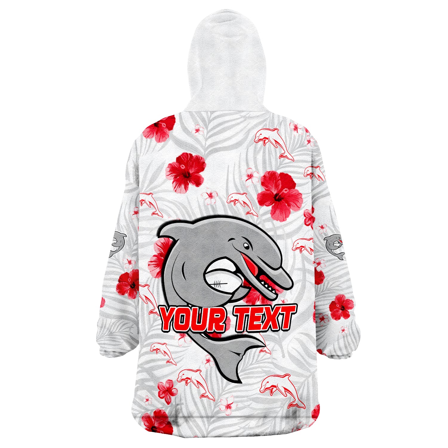 custom-personalised-dolphins-rugby-redcliffe-tropical-flowers-impressive-ver01-wearable-blanket-hoodie