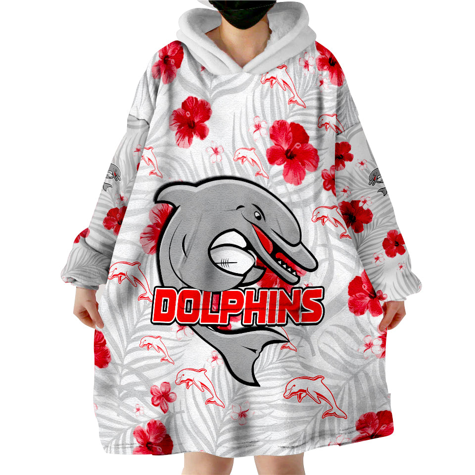 custom-personalised-dolphins-rugby-redcliffe-tropical-flowers-impressive-ver01-wearable-blanket-hoodie