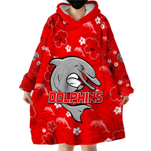 custom-personalised-dolphins-rugby-redcliffe-tropical-flowers-impressive-ver02-wearable-blanket-hoodie