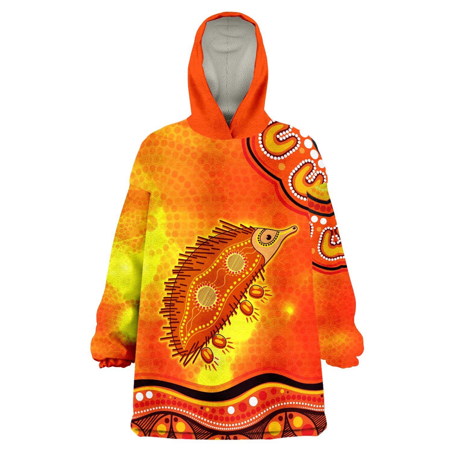 custom-personalised-echidna-aboriginal-australian-animal-wearable-blanket-hoodie