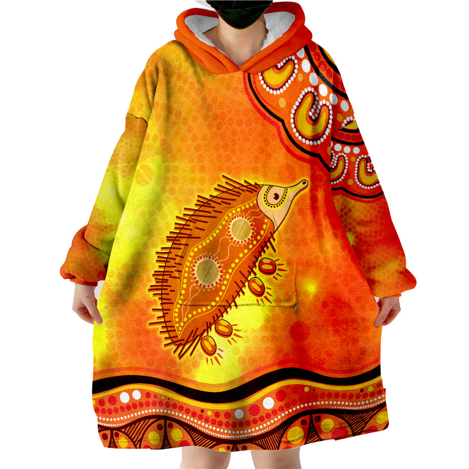 custom-personalised-echidna-aboriginal-australian-animal-wearable-blanket-hoodie