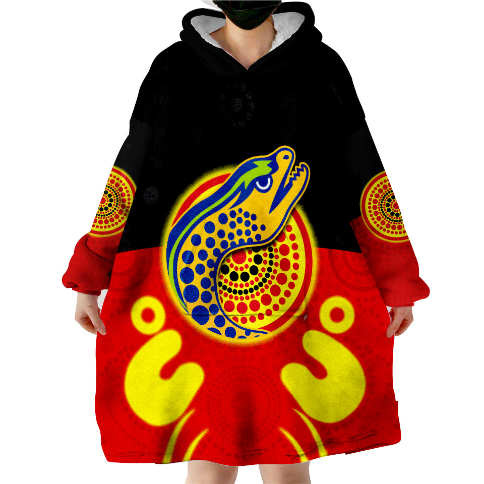custom-personalised-eels-indigenous-style-aboriginal-flag-wearable-blanket-hoodie