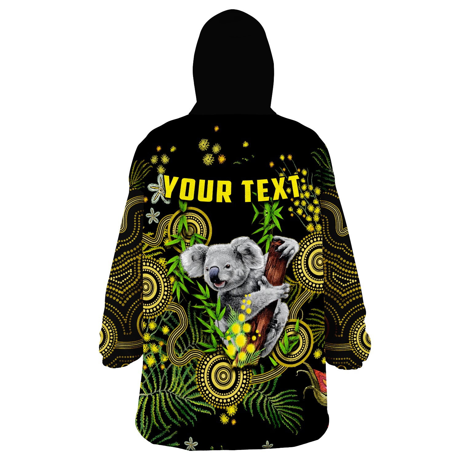 custom-personalised-golden-wattle-australia-acacia-pycnantha-mix-aboriginal-wearable-blanket-hoodie