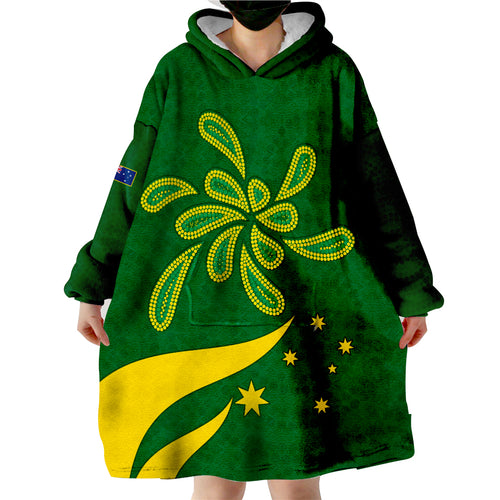 custom-personalised-green-and-gold-australia-national-colours-wearable-blanket-hoodie