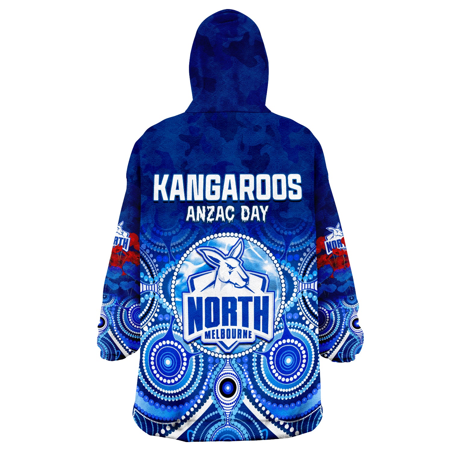 custom-personalised-kangaroos-anzac-2022-north-melbourne-football-aboriginal-poppy-flowers-wearable-blanket-hoodie