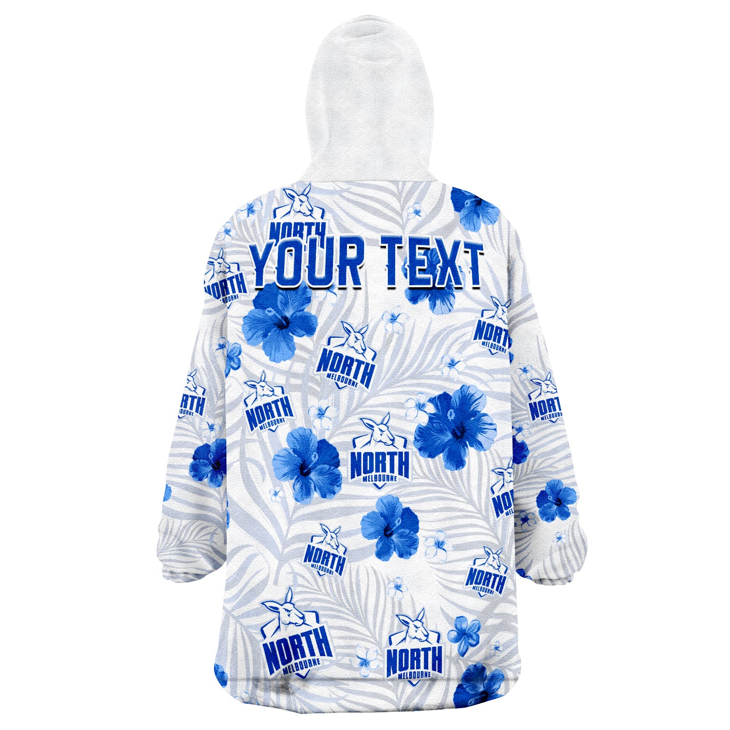 custom-personalised-kangaroos-football-north-melbourne-premiers-tropical-flowers-simple-wearable-blanket-hoodie