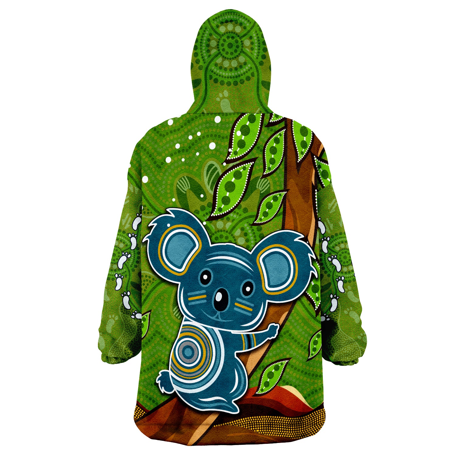 custom-personalised-koala-climbing-tree-aboriginal-aussie-wearable-blanket-hoodie