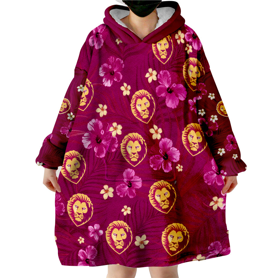 custom-personalised-lions-football-brisbane-premiers-tropical-flowers-simple-wearable-blanket-hoodie