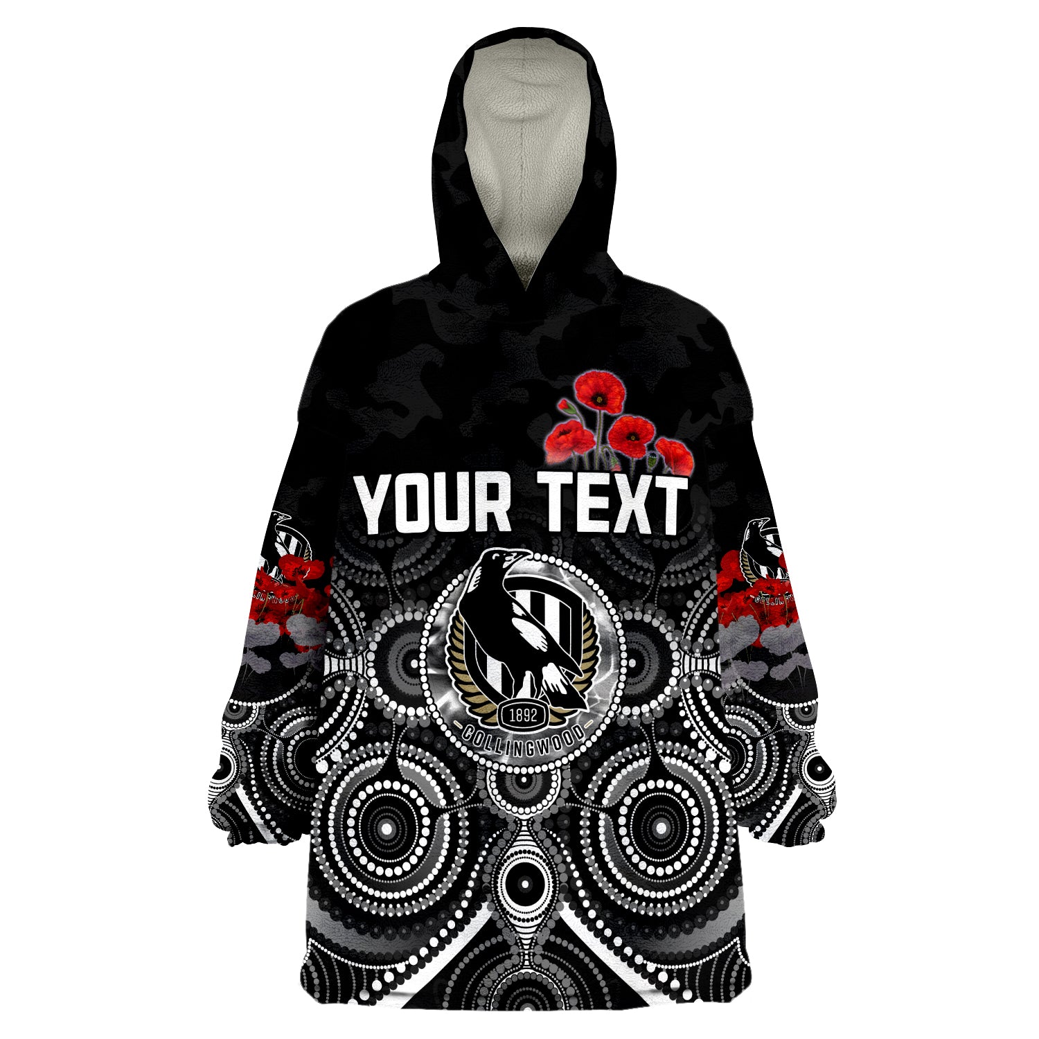 custom-personalised-magpies-anzac-2022-collingwood-football-aboriginal-poppy-flowers-wearable-blanket-hoodie