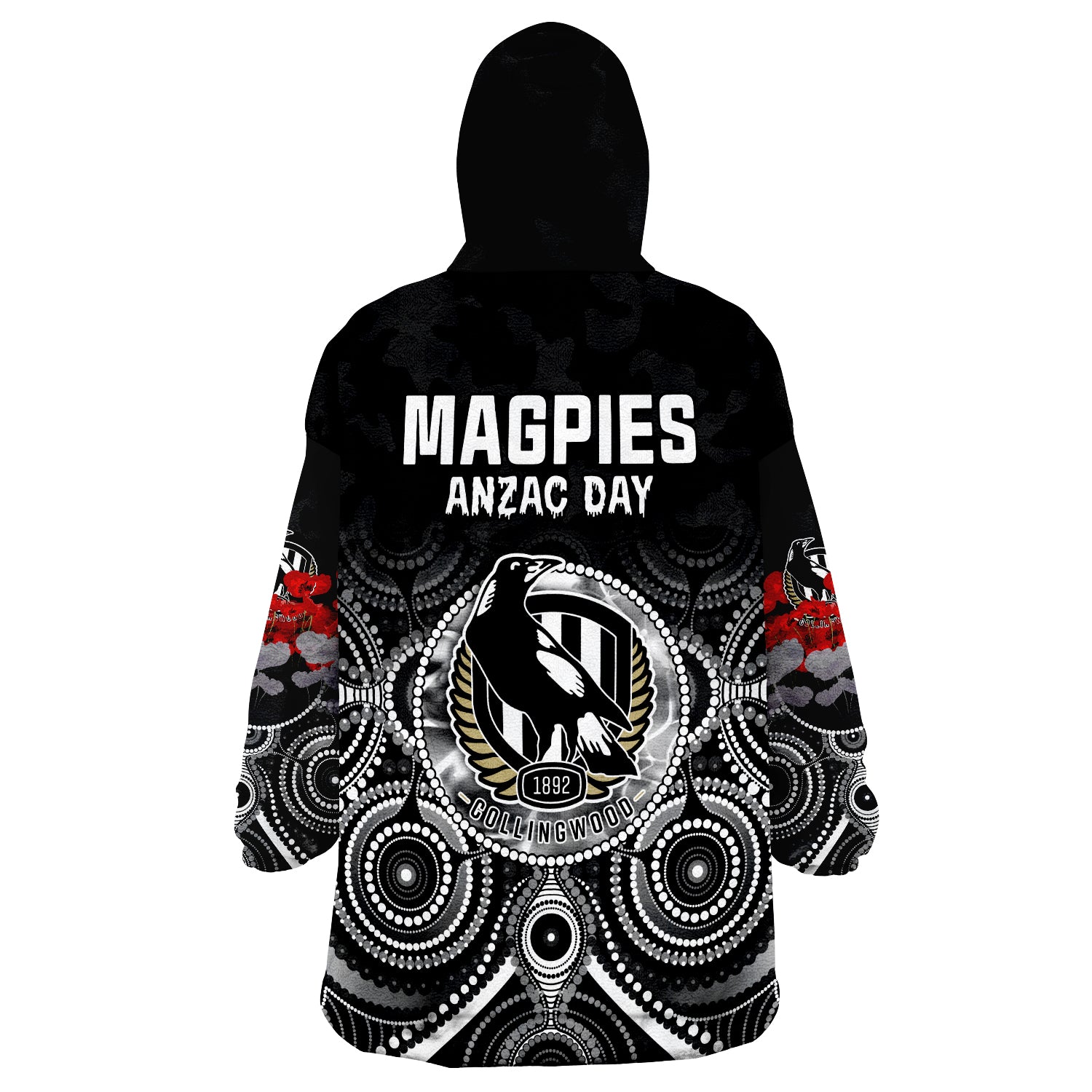 custom-personalised-magpies-anzac-2022-collingwood-football-aboriginal-poppy-flowers-wearable-blanket-hoodie
