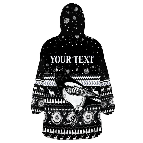 custom-personalised-magpies-christmas-indigenous-collingwood-football-wearable-blanket-hoodie
