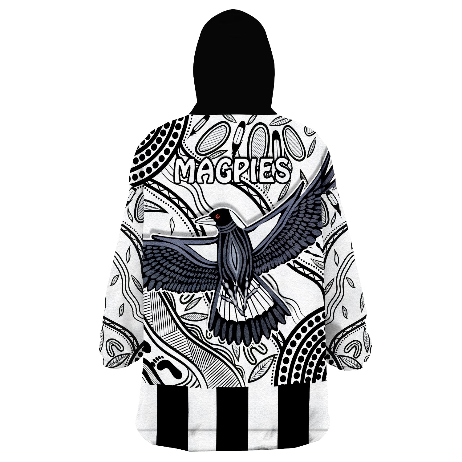 custom-personalised-magpies-lovers-collingwood-forever-wearable-blanket-hoodie