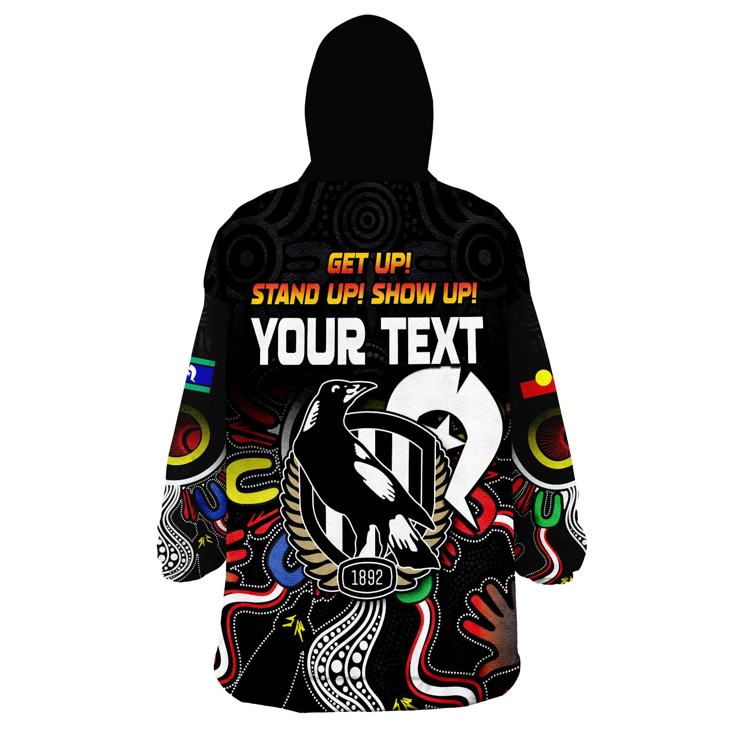 custom-personalised-magpies-naidoc-week-collingwood-football-aboriginal-wearable-blanket-hoodie